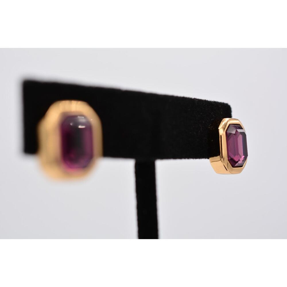 Dior Gold and Purple Earrings - Picture 5 of 12